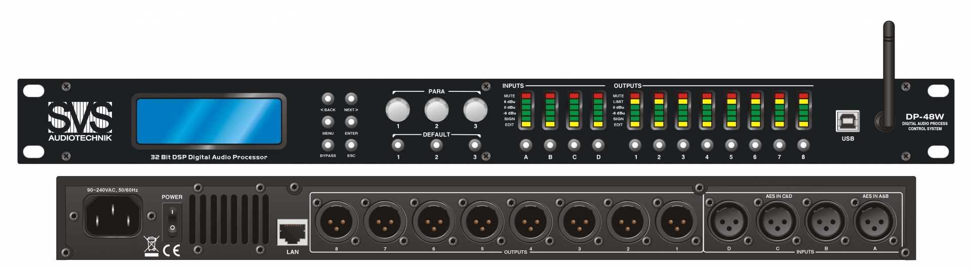 SVS Audiotechnik DP-48W Цифровой процессор: 4 входа 8 выходов в Бугульме